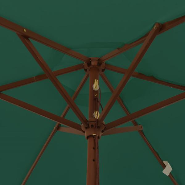 Sonnenschirm mit Holzmast Grün 196x231 cm