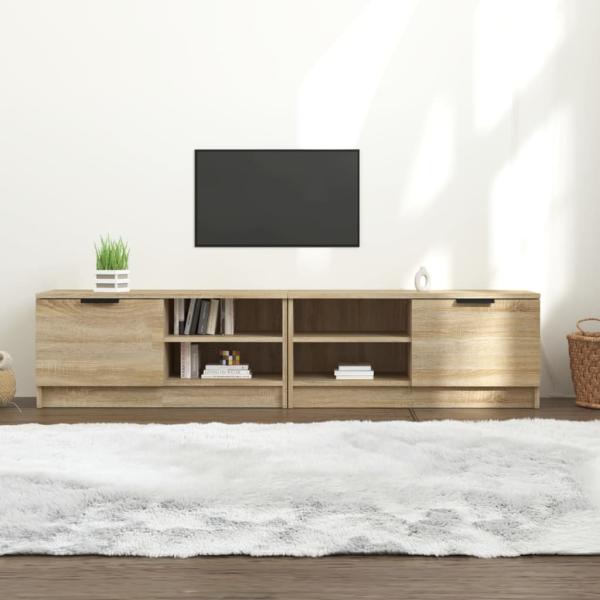 ARDEBO.de - TV-Schränke 2 Stk. Sonoma-Eiche 80x35x36,5 cm Holzwerkstoff