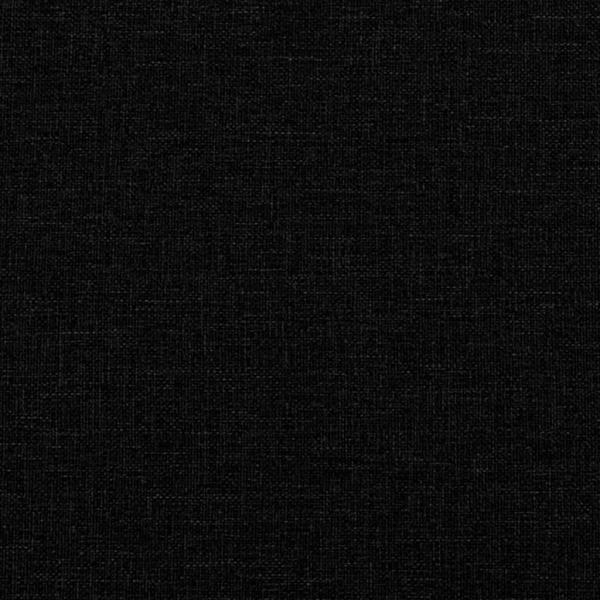 Schlafsofa 2-Sitzer mit Fußhocker Schwarz Stoff