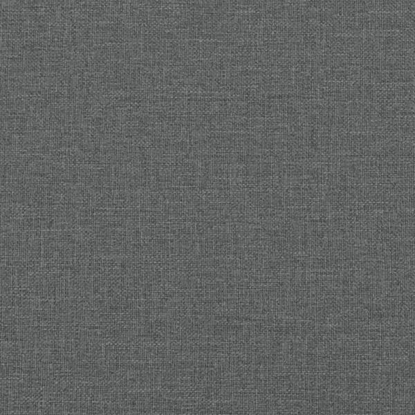 Schlafsofa 2-Sitzer mit Fußhocker Dunkelgrau Stoff