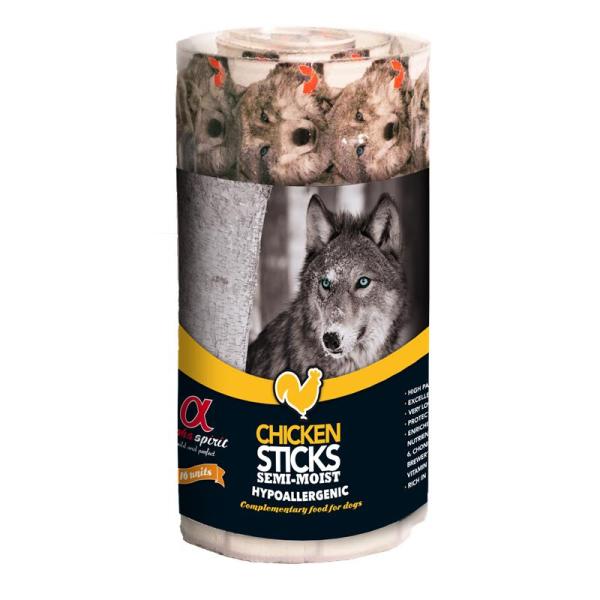 ARDEBO.de alpha spirit Dog Ristra Stick Huhn 16er Pack
