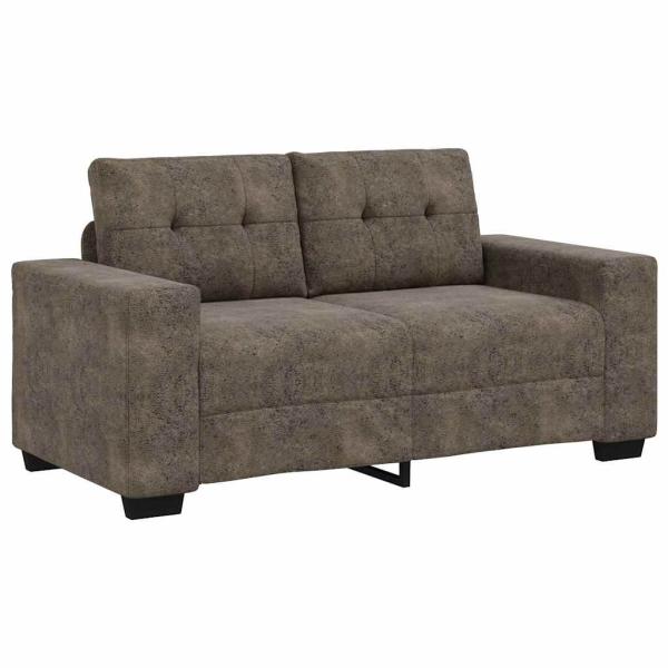 Set aus 2 Dunkelgrau Polyesterstoff Groß Langlebig Sofa Set