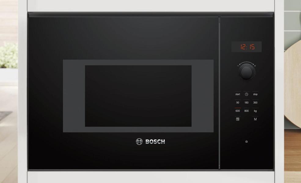 ARDEBO.de Bosch BFL523MB1F Serie 4 Einbau-Mikrowelle, 800 W, 21l, AutoPilot 7, Reinigungsunterstützung, schwarz