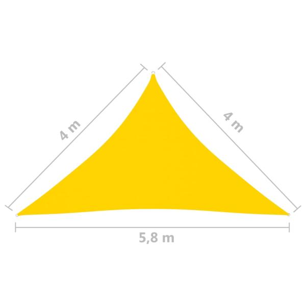 Sonnensegel Oxford-Gewebe Dreieckig 4x4x5,8 m Gelb