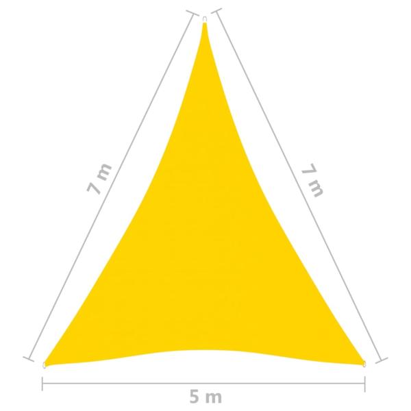 Sonnensegel Oxford-Gewebe Dreieckig 5x7x7 m Gelb