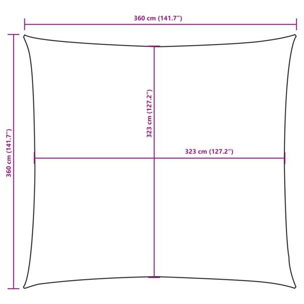 Sonnensegel Oxford-Gewebe Quadratisch 3,6x3,6 m Orange