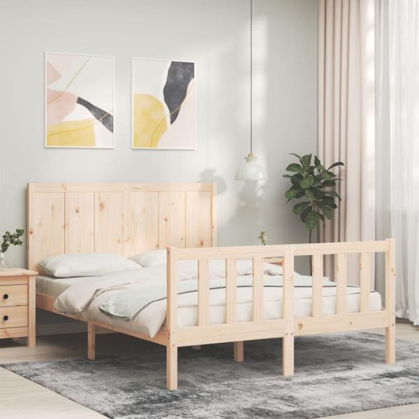 Massivholzbett ohne Matratze 120x200 cm Kiefernholz