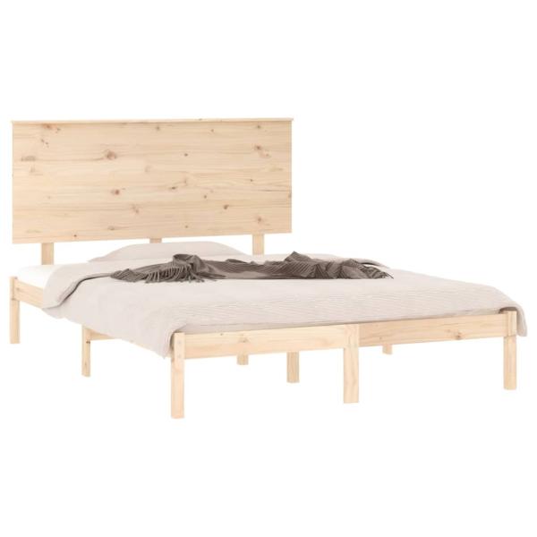 Massivholzbett ohne Matratze 140x190 cm Kiefernholz