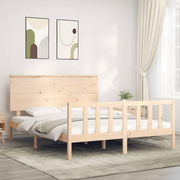 ARDEBO.de - Massivholzbett ohne Matratze 160x200 cm Kiefernholz