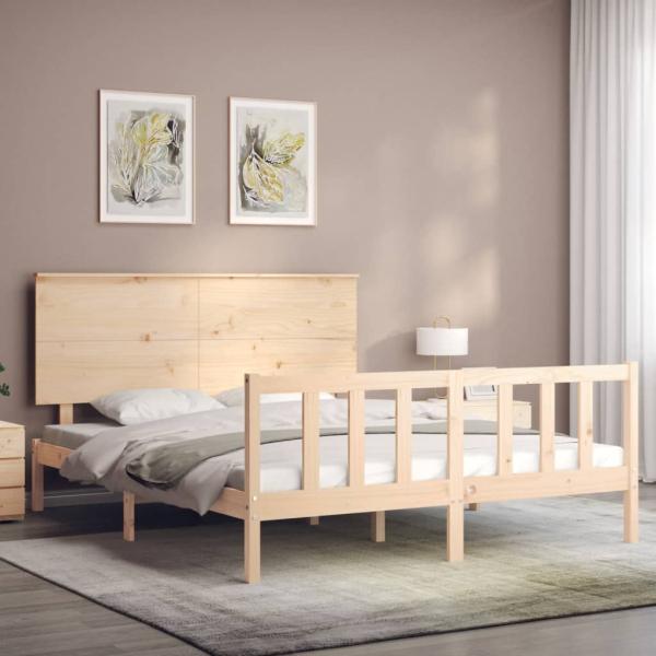 Massivholzbett ohne Matratze 160x200 cm Kiefernholz