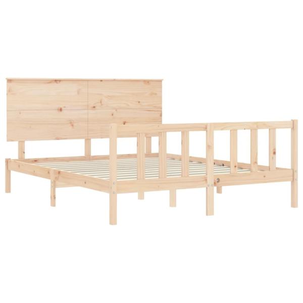 Massivholzbett ohne Matratze 160x200 cm Kiefernholz
