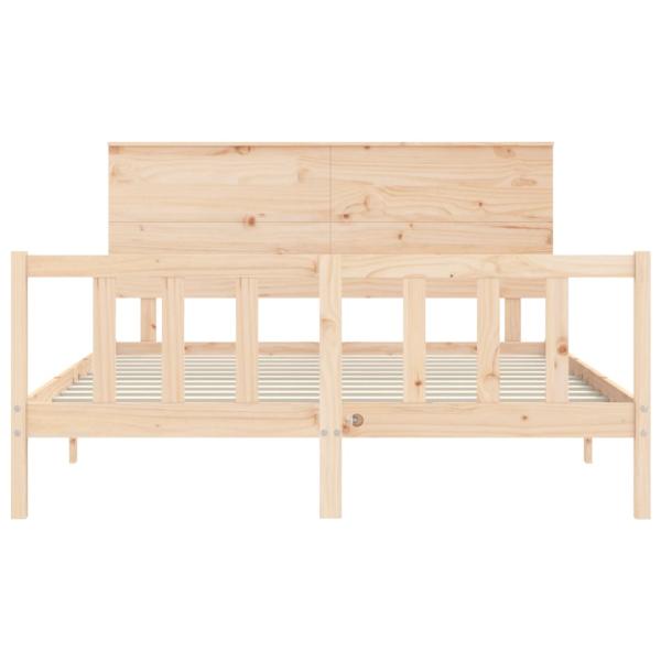 Massivholzbett ohne Matratze 160x200 cm Kiefernholz