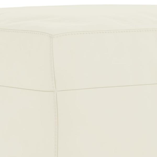 3-tlg. Sofagarnitur mit Kissen Creme Samt