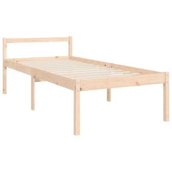 Seniorenbett mit Kopfteil 90x200 cm Massivholz
