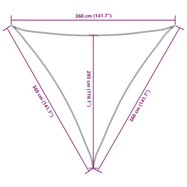 Sonnensegel Oxford-Gewebe Dreieckig 3,6x3,6x3,6 m Braun