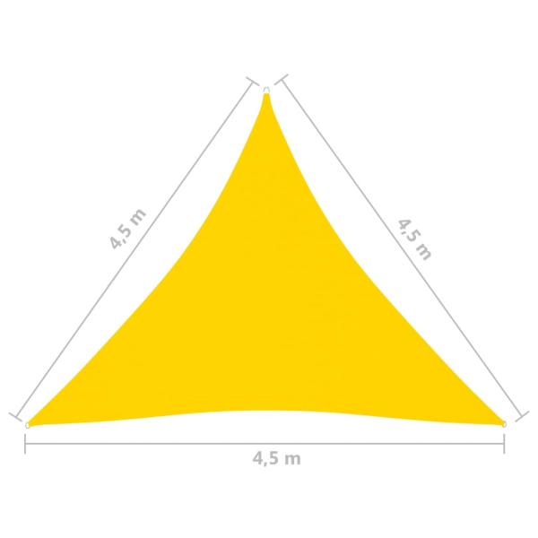 Sonnensegel Oxford-Gewebe Dreieckig 4,5x4,5x4,5 m Gelb