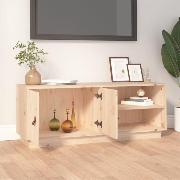 TV-Schrank 105x34x40 cm Massivholz Kiefer