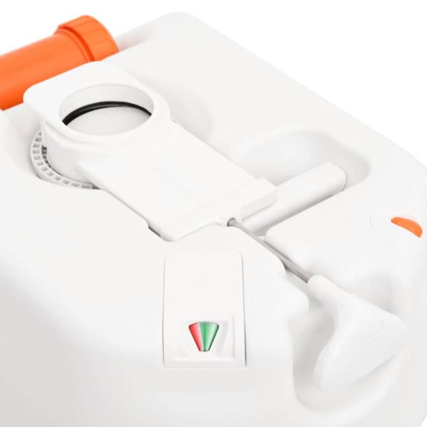 Camping-Einbautoilette Weiß 24+17 L HDPE & Stahl