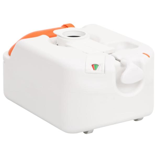 Camping-Einbautoilette Weiß 24+17 L HDPE & Stahl