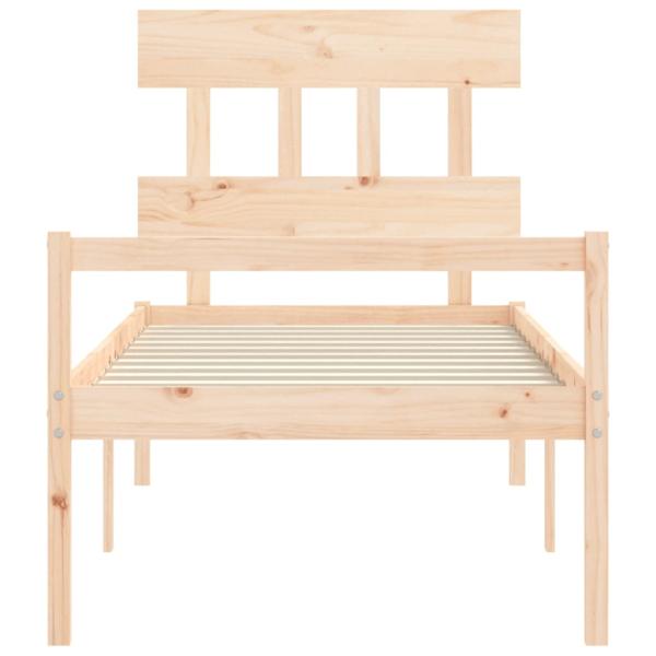 Seniorenbett mit Kopfteil 90x200 cm Massivholz
