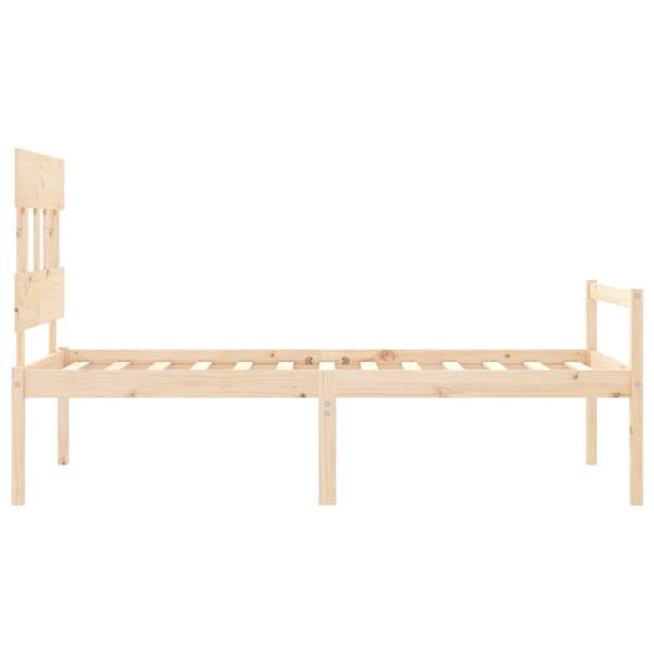Seniorenbett mit Kopfteil 90x200 cm Massivholz