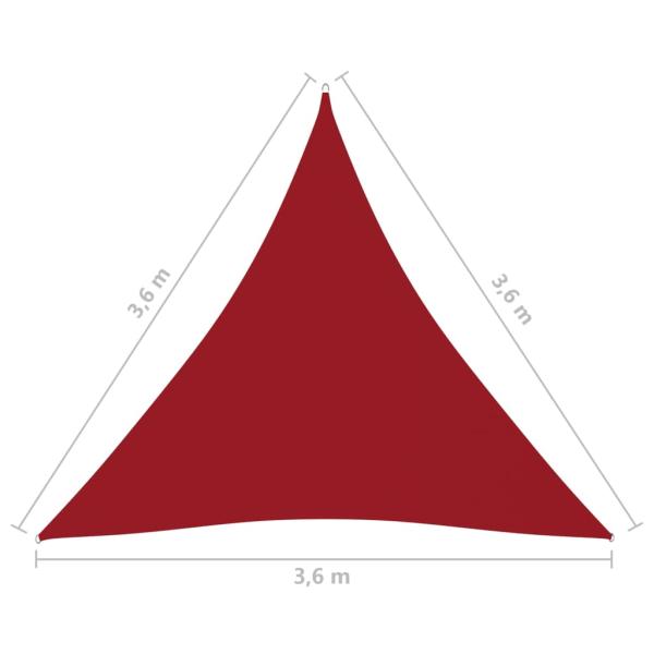 Sonnensegel Oxford-Gewebe Dreieckig 3,6x3,6x3,6 m Rot