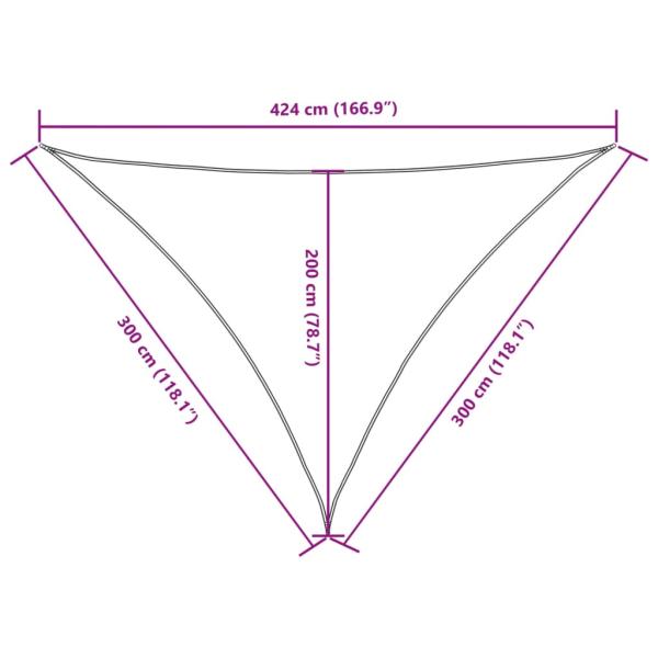 Sonnensegel Oxford-Gewebe Dreieckig 3x3x4,24 m Schwarz