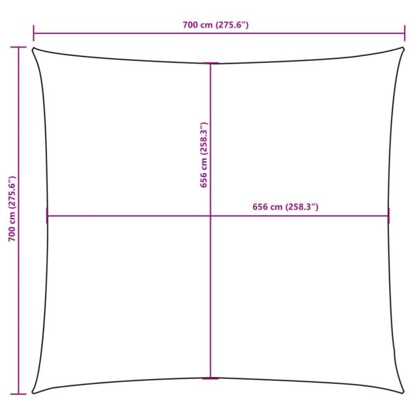 Sonnensegel Oxford-Gewebe Quadratisch 7x7 m Gelb