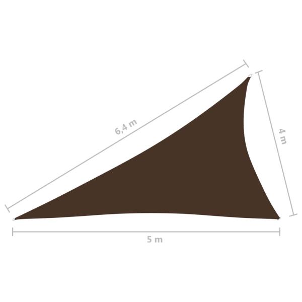 Sonnensegel Oxford-Gewebe Dreieckig 4x5x6,4 m Braun