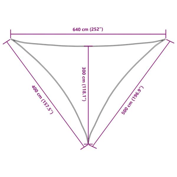 Sonnensegel Oxford-Gewebe Dreieckig 4x5x6,4 m Braun