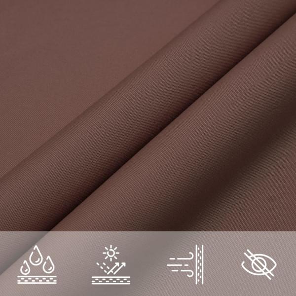 Sonnensegel Oxford-Gewebe Dreieckig 4x5x6,4 m Braun