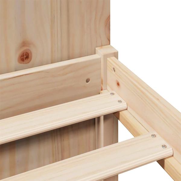 Massivholzbett mit Regal ohne Matratze 180x200 cm Kiefernholz