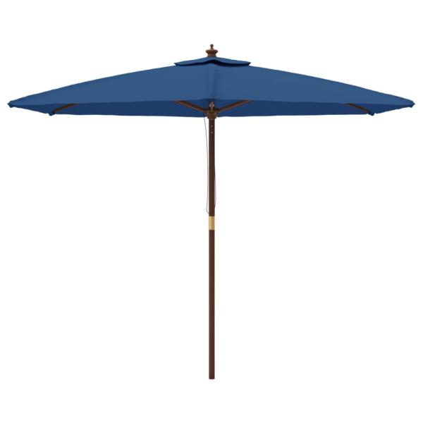 Sonnenschirm mit Holzmast Azurblau 299x240 cm
