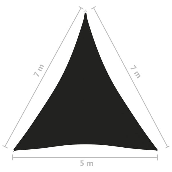 Sonnensegel Oxford-Gewebe Dreieckig 5x7x7 m Schwarz