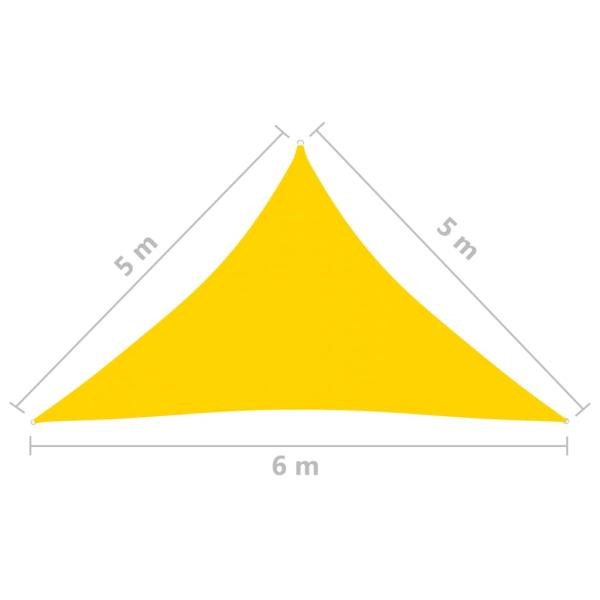 Sonnensegel Oxford-Gewebe Dreieckig 5x5x6 m Gelb