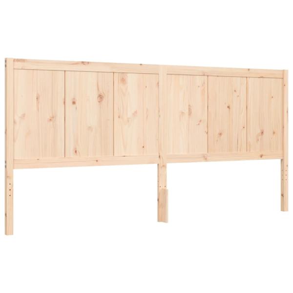 Massivholzbett mit Kopfteil 200x200 cm