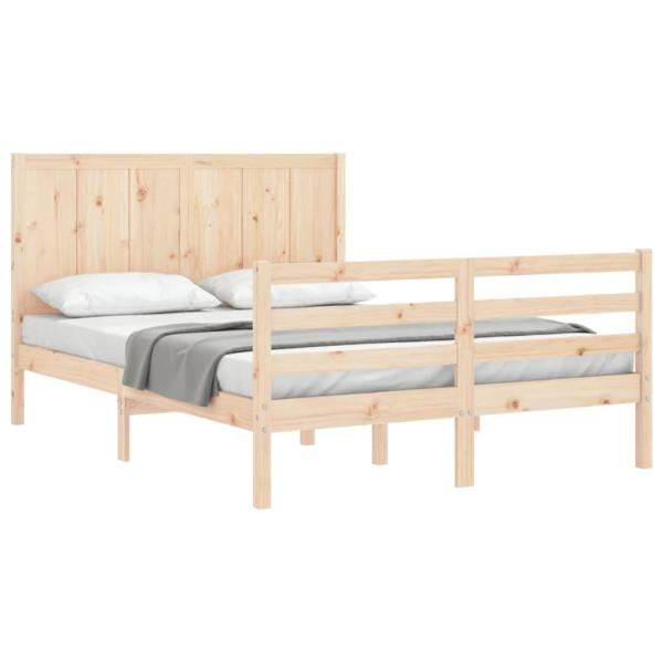 Massivholzbett mit Kopfteil
