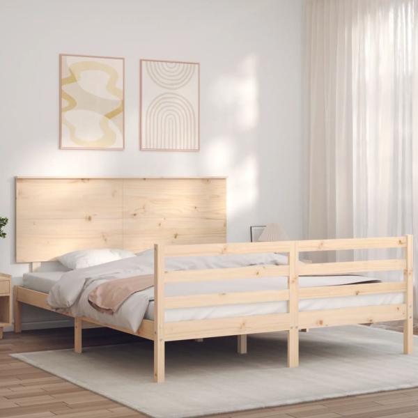 ARDEBO.de - Massivholzbett mit Kopfteil