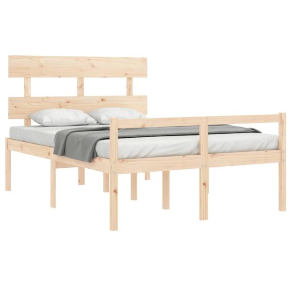 Seniorenbett mit Kopfteil Massivholz