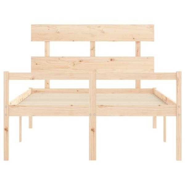Seniorenbett mit Kopfteil Massivholz