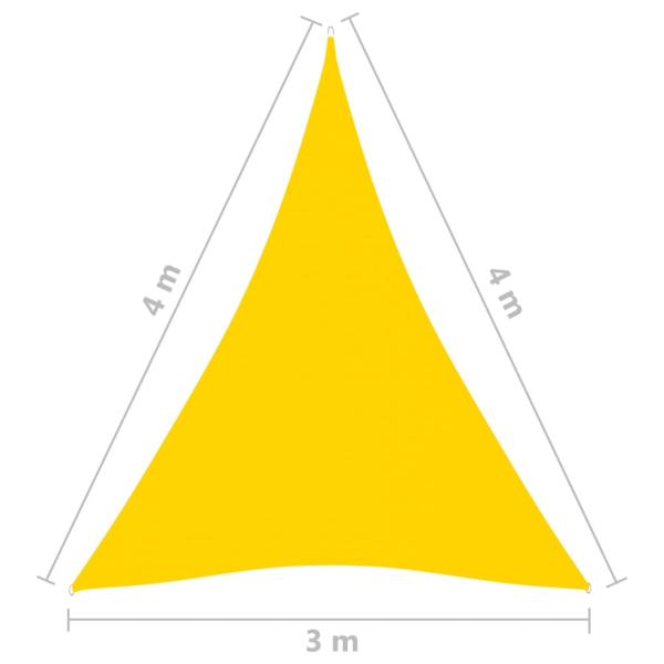 Sonnensegel Oxford-Gewebe Dreieckig 3x4x4 m Gelb