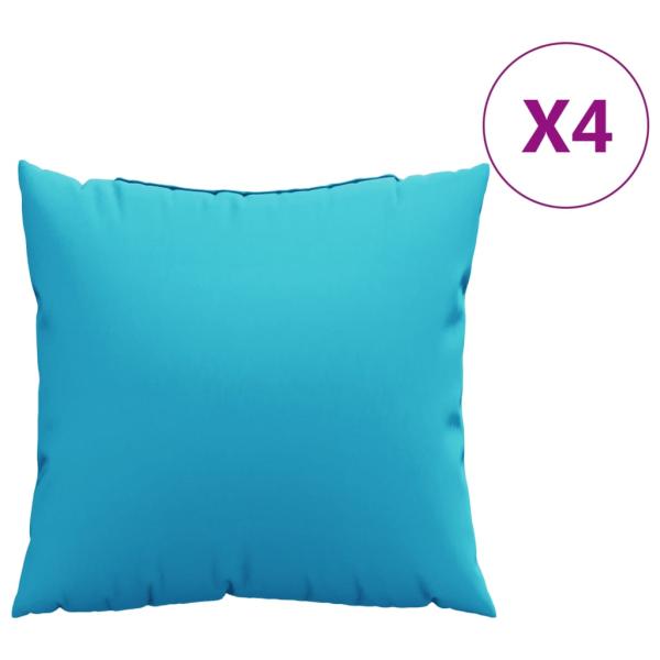 Zierkissen 4 Stk. Türkis 60x60 cm Stoff