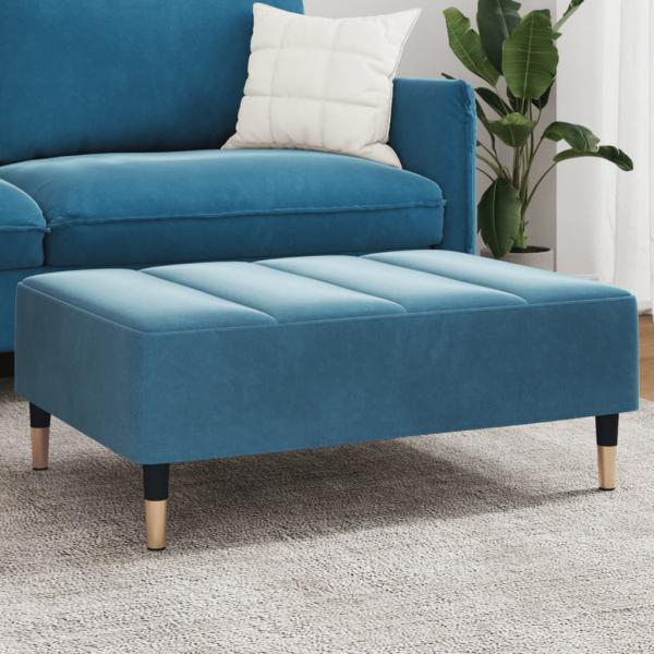 ARDEBO.de - Fußhocker Blau 77x55x31 cm Samt
