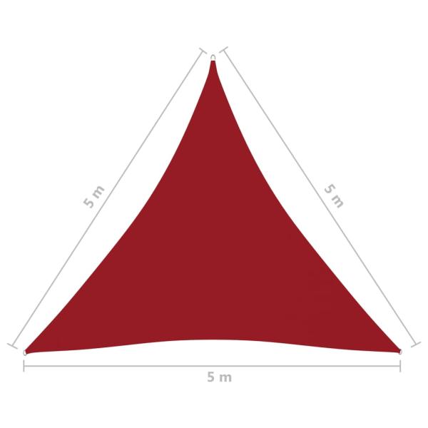 Sonnensegel Oxford-Gewebe Dreieckig 5x5x5 m Rot