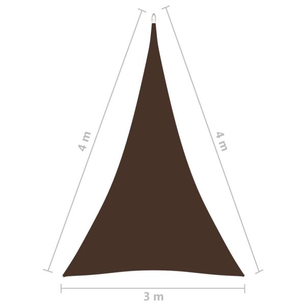 Sonnensegel Oxford-Gewebe Dreieckig 3x4x4 m Braun