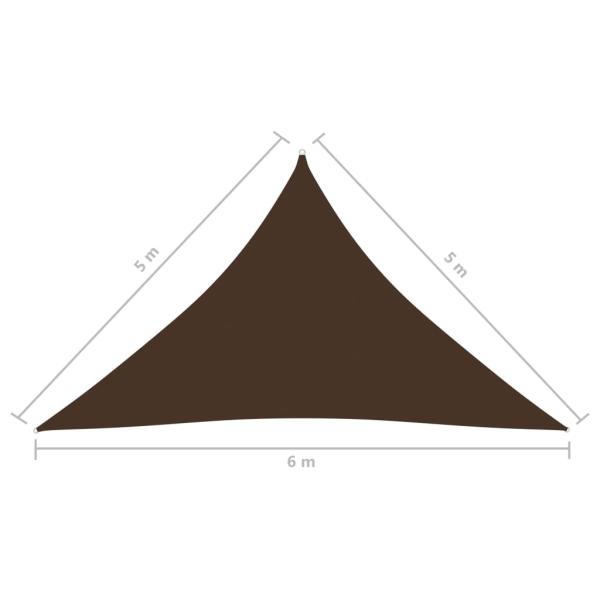 Sonnensegel Oxford-Gewebe Dreieckig 5x5x6 m Braun
