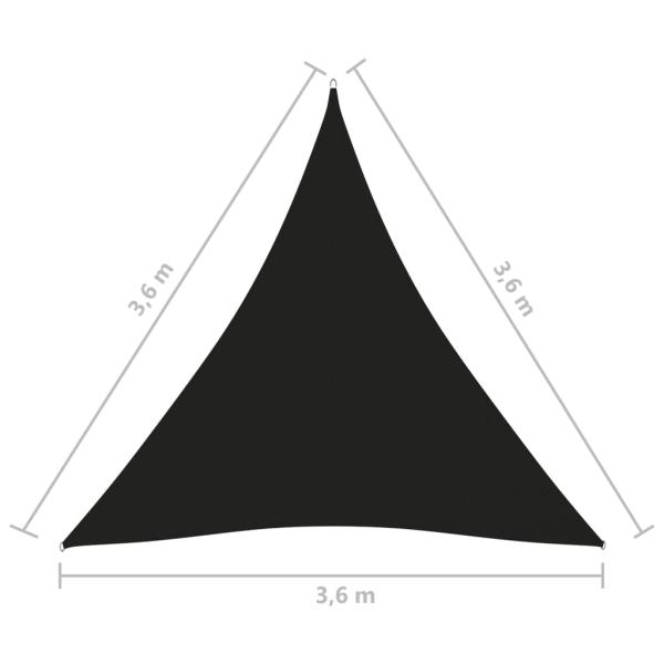 Sonnensegel Oxford-Gewebe Dreieckig 3,6x3,6x3,6 m Schwarz