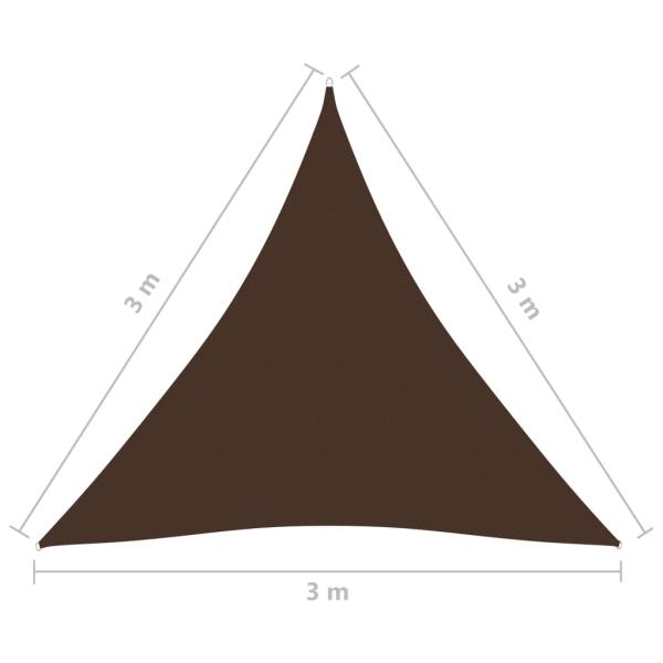 Sonnensegel Oxford-Gewebe Dreieckig 3x3x3 m Braun
