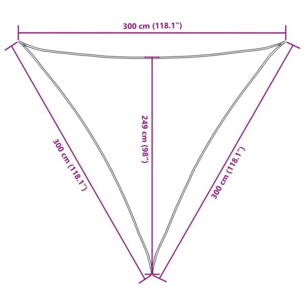 Sonnensegel Oxford-Gewebe Dreieckig 3x3x3 m Braun