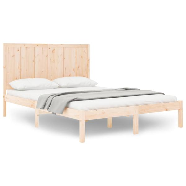 Massivholzbett ohne Matratze 120x190 cm Kiefernholz